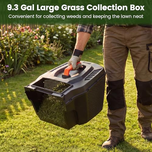 Image of DORTALA Lawn Mower, Corded 14 inch Electric Push Mower, 3-Position Cutting Height Adjustment, 9.3 Gal Grass Collection Box, 12 AMP Motor, 1500W, Lightweight Walk-Behind Mower for Small Medium Yard (Green)