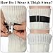4 Pcs Adjustable Thigh Garters for Women Plus Size Thigh Garter Belt with Buckle High Elastic Black & White Leg Garters for Thighes Highs Leg Harness Ladies Mother Birthday Festival Gifts