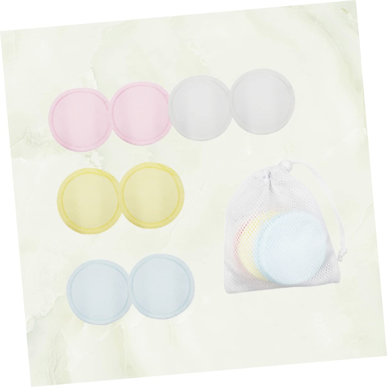 Didiseaon 8pcs Reusable Face Pads Pure Cotton Makeup Remover Wipes Set for Face Gentle Cleansing Rounds with Mesh Bag
