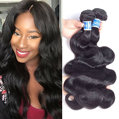 Eerya Brazilian Virgin Hair Body Wave 3 Bundles Unprocessed Remy Human Hair Extensions Brazilian Hair Weave Bundles Natural Color 100g/pc (12 14 16 inch)