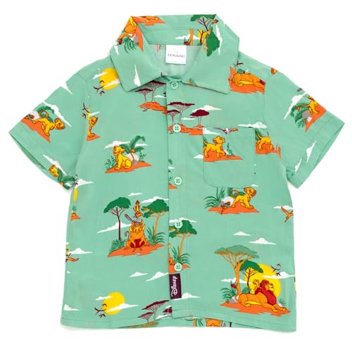 Image of Disney Lion King Girls Matching Family Hawaiian Button Down Shirt Toddler to Adult Sizes (2T - 2XL)