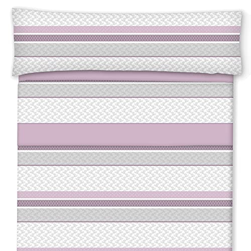 Cisne Rojo Juego Sabanas Cama 150 cm. Juego Sabanas Verano. Sabanas Estampadas. Sábanas de Calidad. Modelo Aras. Color Rosa Cama 150 cm
