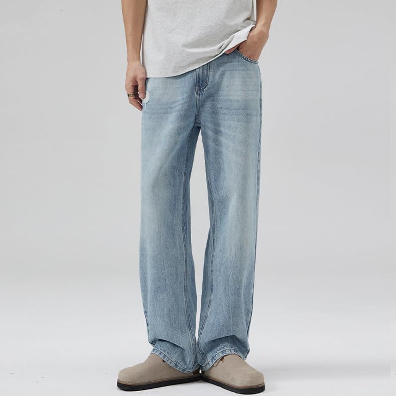 Men's Jeans Spring Loose Fit Straight Leg Work Pants2