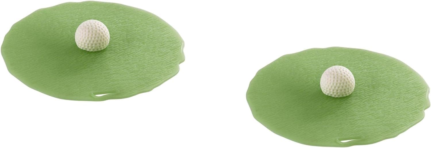 Charles Viancin - Set of 2 Golf 4” Silicone Drink Covers - Airtight Seal on Any Smooth-Rimmed Glass, Keep Drinks Cool or Hot, Protect from Winged Pests - BPA-Free - Oven, Freezer, Dishwasher Safe