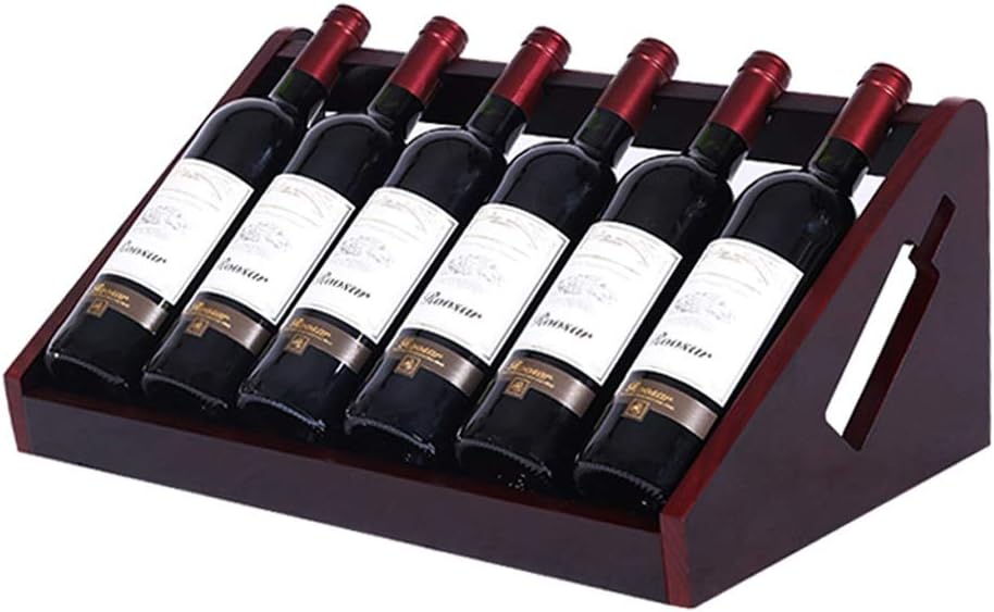 Countertop Wine Rack Creative Wine Rack Household Wine Bottle Rack Simple Wine Cabinet Decoration Ornaments Wine Holder for Wine Storage (Color : Red, Size : 6 Bottles)