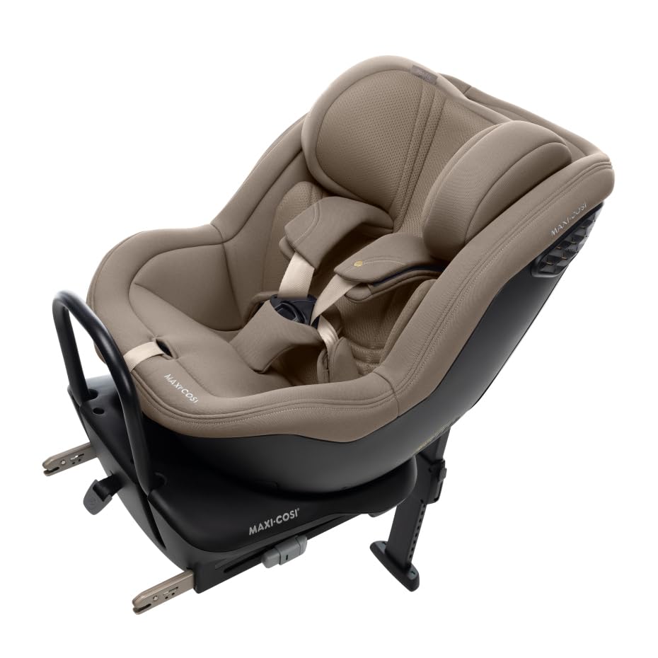 Maxi-Cosi MobiFix Pro i-Size - Asiento de coche para niños de 3 meses a 7 años, AirProtect®, protección lateral G-CELL, barra de rebote, máxima absorción de impactos, ClimaFlow, True Truffle