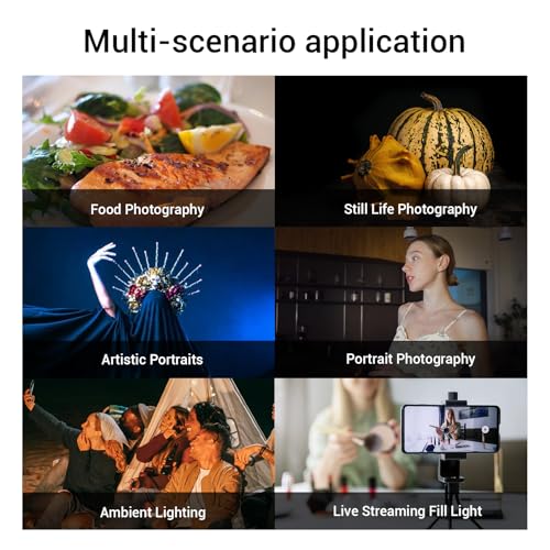 Full Color RGB Video Light, Portable LED Camera Light with 3 Cold Shoe Mounts, 1/4in Screw Hole, 9 FX Scene Effects, 3000K to 6500K Photography Video Lamp for Live Streaming