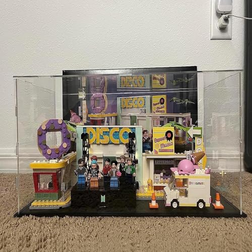 Image of Acrylic Display Case for Collectibles | Dustproof Transparent Showcase Box for Action Figures, Miniatures & Models | Countertop Cube with Protective Film ((9.5x8x8 inch; 24x20x20cm))