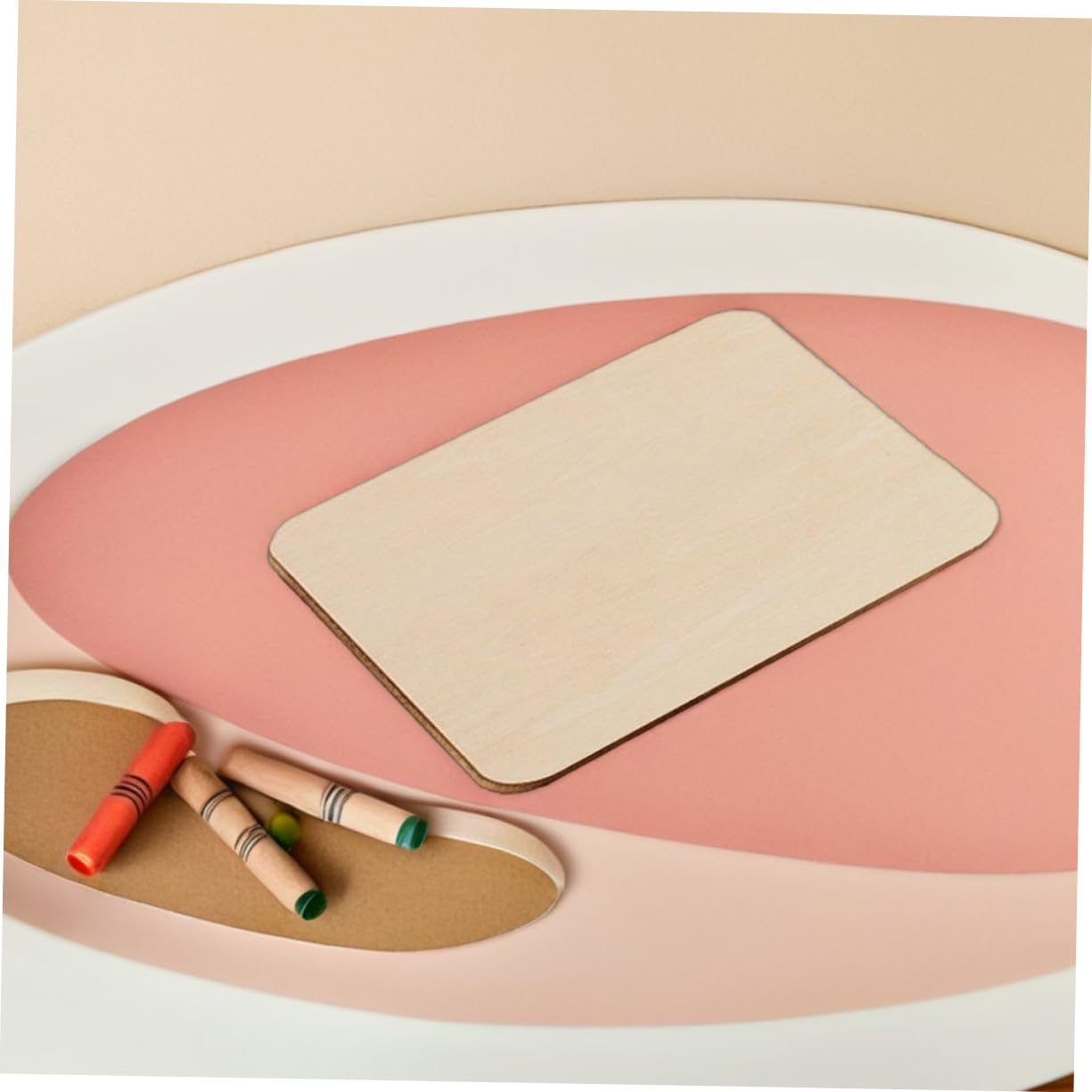Homoyoyo 100 Cuadrados de Madera en Blanco para Manualidades, Piezas Pequeñas para Pintar y Proyectos Creativos para Niños