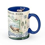 Xplorer Maps Rocky Mountain National Park Map Ceramic Mug (16oz) – BPA-Free Coffee Cup for Hot & Cold Drinks – Perfect for Office, Home, or Gift