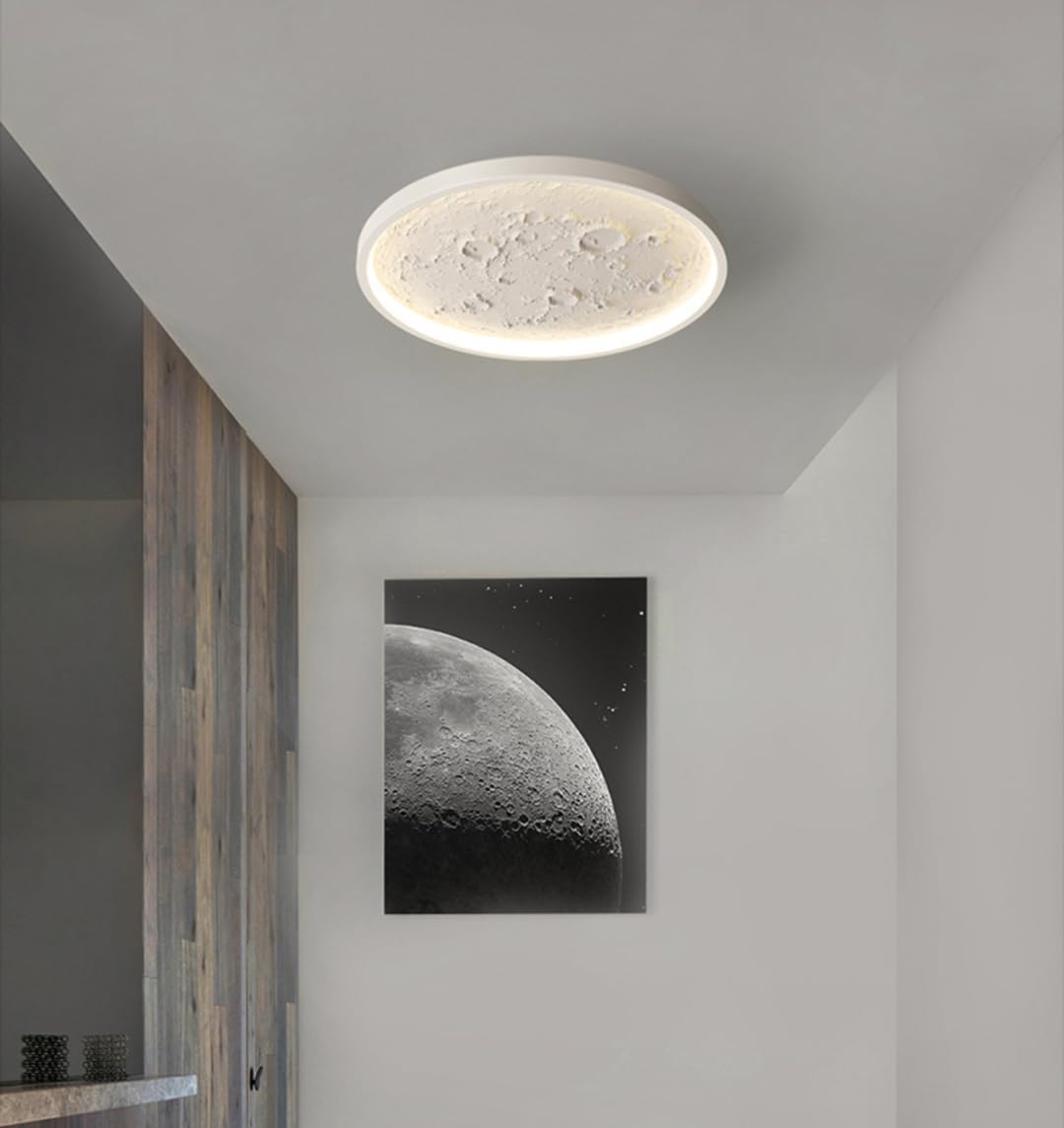 GUANSHAN Simulatie 3D-wandlamp, maan, wandlamp, decoratief, creatief