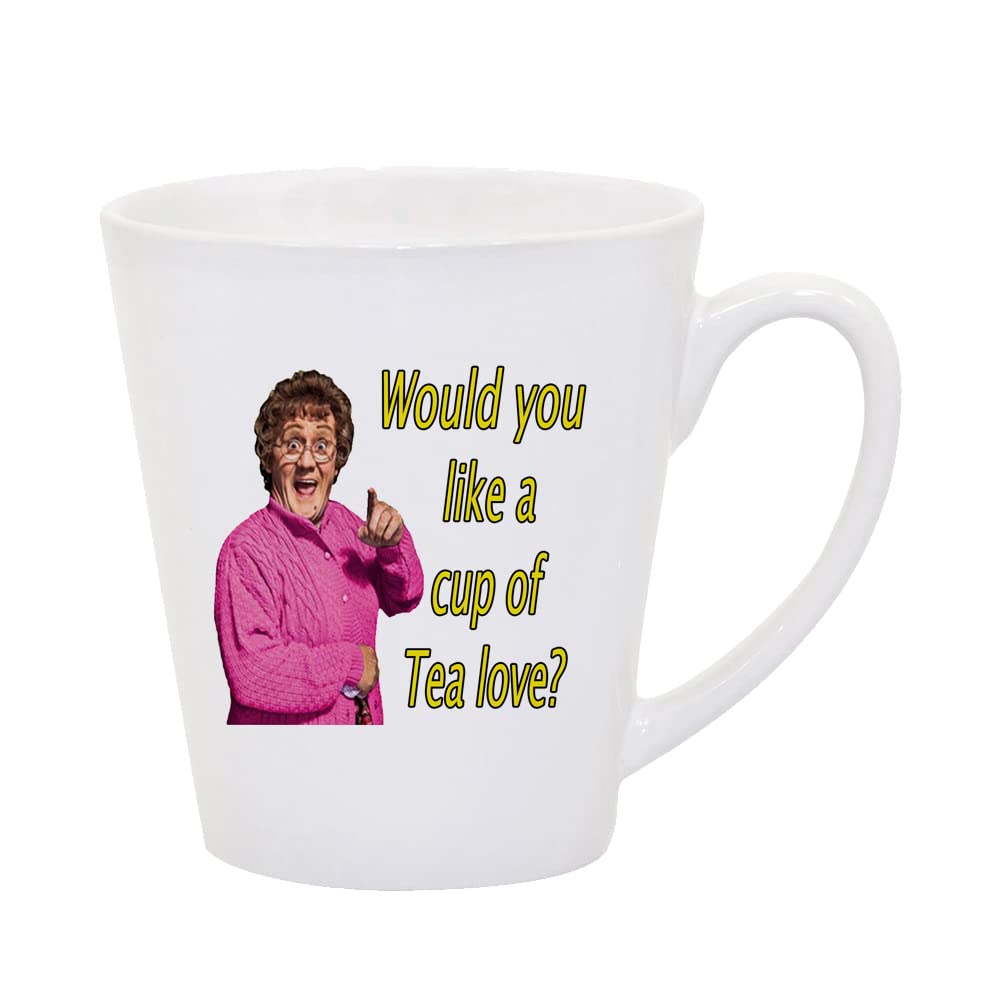 Giftme Mrs Browns Boys Would You Like A Cup of Tea Love Coffee Tea Mug Unique Latte Ceramic Mug. (12oz)