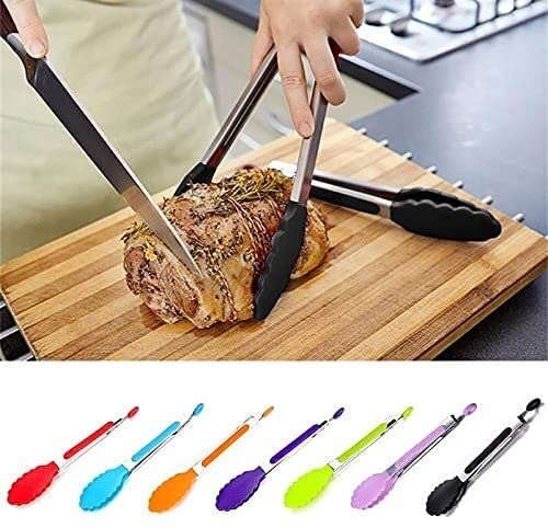 1 Pieza de Pinzas para Alimentos Resistentes al Calor, Pinzas Creativas Antideslizantes de Nailon para Pan, Pinzas para Servir, Herramientas de Cocina, Herramientas para Barbacoa, Accesorios (B)
