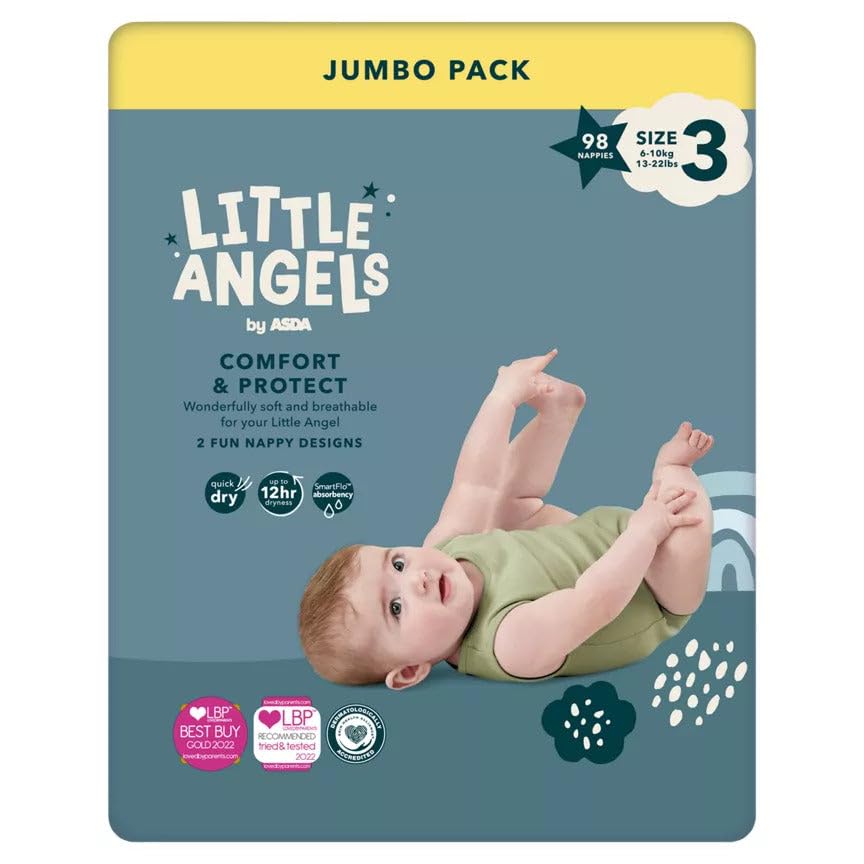 Little Angels Size 3 Nappies 98 Pack