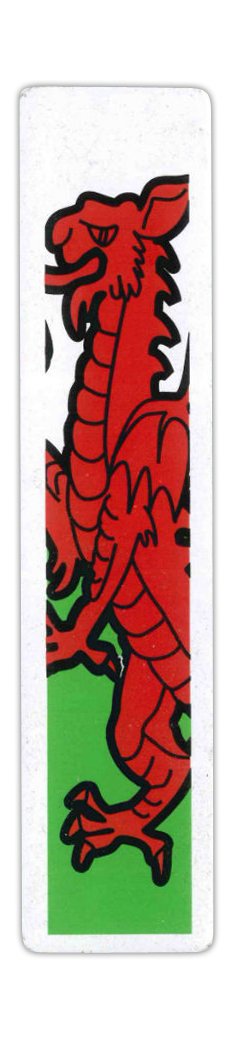 Wheelie Bin numbers Welsh Dragon 1