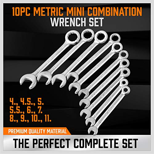Image of HORUSDY 20-Piece Mini Wrench Set, Small Wrench Set, Metric and SAE Mini Combination Wrench Sets