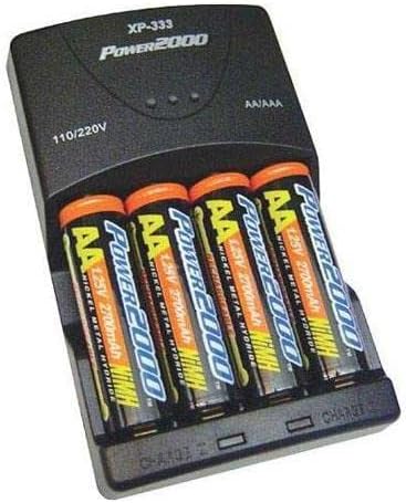 Vidpro Power2000 XP-333 Rapid AA AAA Cargador de Batería Set con 4 2900 mAh AA NiMH Baterías