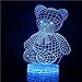 Produktbild 3D kleine Nachtlicht kreative Bär geknackt Basis führte kleine Tischlampe Dekoration Geschenk