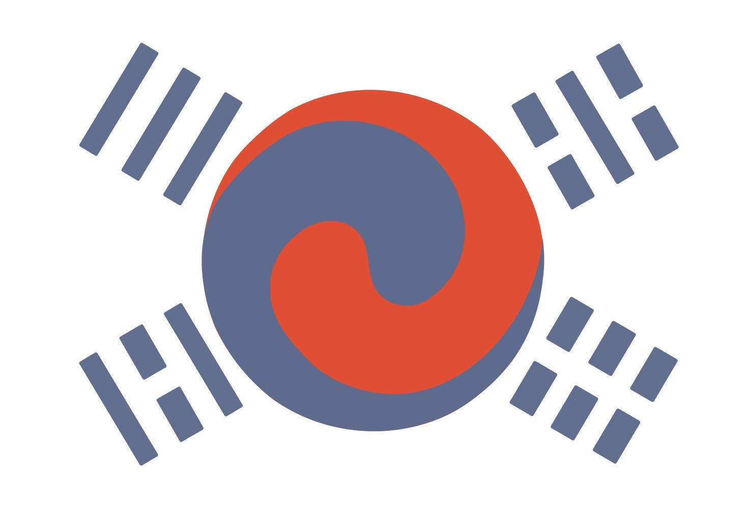 Drapeau Large Korea 1888–1893 tracé vectoriel d'archives historiques