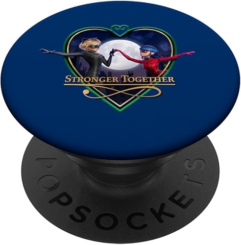 Miraculous Ladybug and Cat Noir The Movie Heart Together PopSockets PopGrip intercambiables