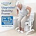 Loyoda Toilet Safety Rails for Elderly, 350 lbs Capacity Toilet Handles with Width Adjustment, Chain Adjustable Height Toilet Safety Rails for Seniors