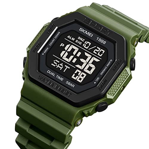 Gosasa Military Sport Unisex Watches Back Light Fashion Men and Women Watch LED Digital Unisex Watch Countdown 5Bar Waterproof Casual Wristwatch Alarm2