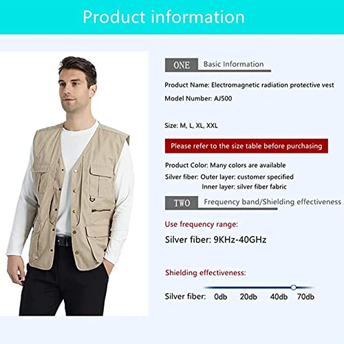 Ropa Protectora Anti-radiación de Plata Beige Talla XL miniatura 5