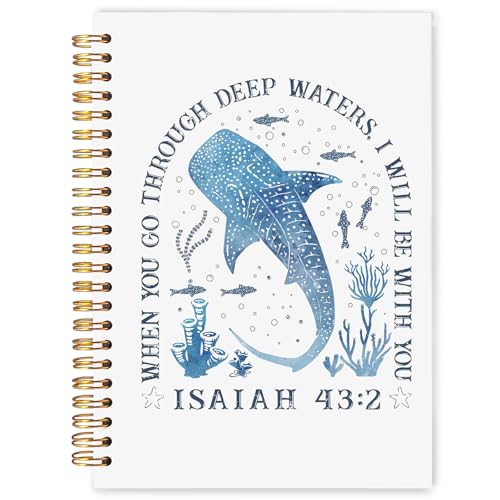 Carnet de plage océan Whale Shark 14 x 21 cm : Journal chrétien de dévotion pour vos retraites