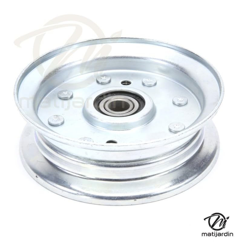 Matijardin - Poulie gorge plate acier avec roulement renforcé. Ø 101 mm. Diamètre rebord 120 mm