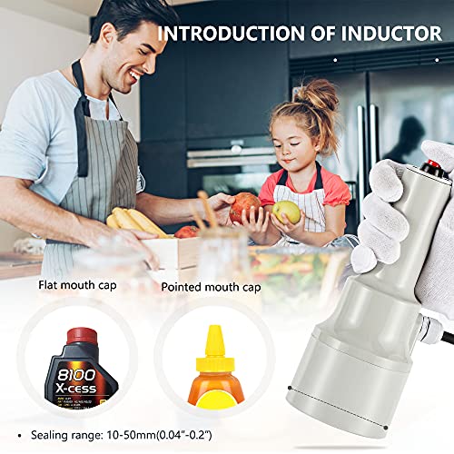 NEWTRY Manual Induction Sealer Handheld Bottle Cap Sealing Machine Automatic Power Adjustment Small Diameter 10-50mm (220V)