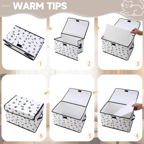 Image of Stackable Storage Bins with Lids,Closet Organizers Fabric Box for Home and Office,Blanket Clothes Organizers,Under Bed Storage Containers 3 Pack
