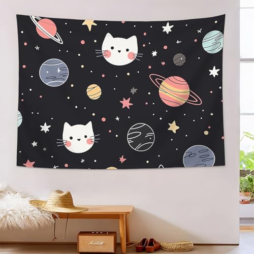 Noir gris tapestry aesthetic wall en grand format tissu pour décor panoramique
