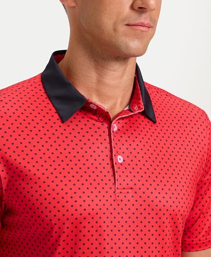 Image of Men's Golf Polo Shirts Dry Fit Performance Moisture Wicking Casual Print Golf Shirts for Men Breathable