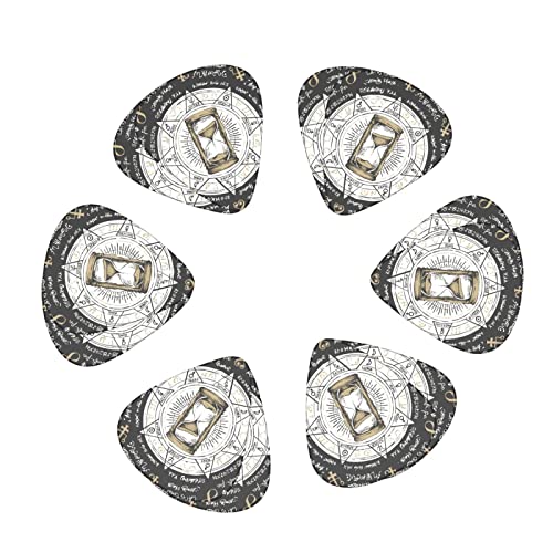 Lot de 12 médiators en forme de sablier avec symbole mysticisme pour guitare électrique basse acoustique Cadeau idéal pour les amateurs de guitare acoustique - Les Beatles, Paul McCartney, John Lennon, RIngo Starr, George Harrison Lot de 12 médiators en forme de sablier avec symbole mysticisme pour guitare électrique basse acoustique Cadeau idéal pour les amateurs de guitare acoustique – Image 3