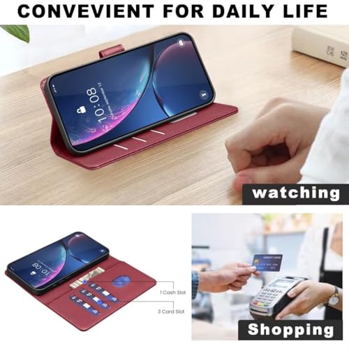 Coque Realme 15 Pro avec fentes cartes protection rouge intégrale