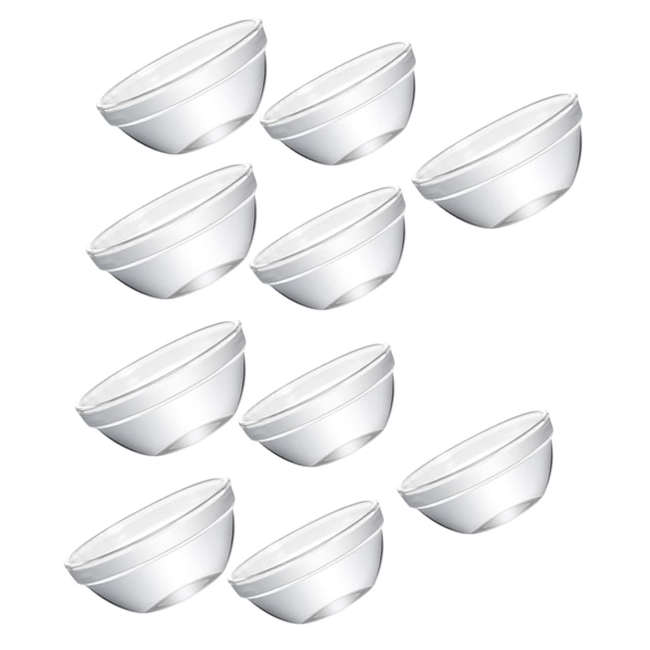 Cuencos de Vidrio Apilables 10 Piezas para Postres Resistentes al Calor