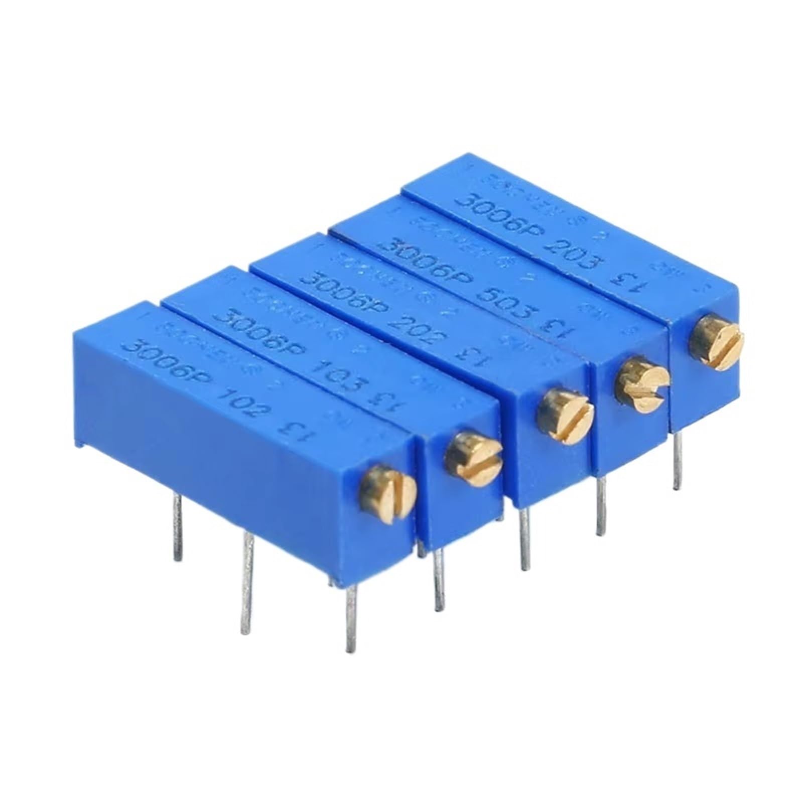 2-20pcs 3006P Multi-turn Adjustable Trimpot Trimmer Potentiometer 1K 2K 10K 20K 50K 100K ohm 102 202 103 203 503 104(10pcs,102 1K Ohm)