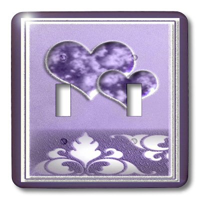 Interrupteur double à bascule décoratif violet 3dRose lsp_40305_2 - 3