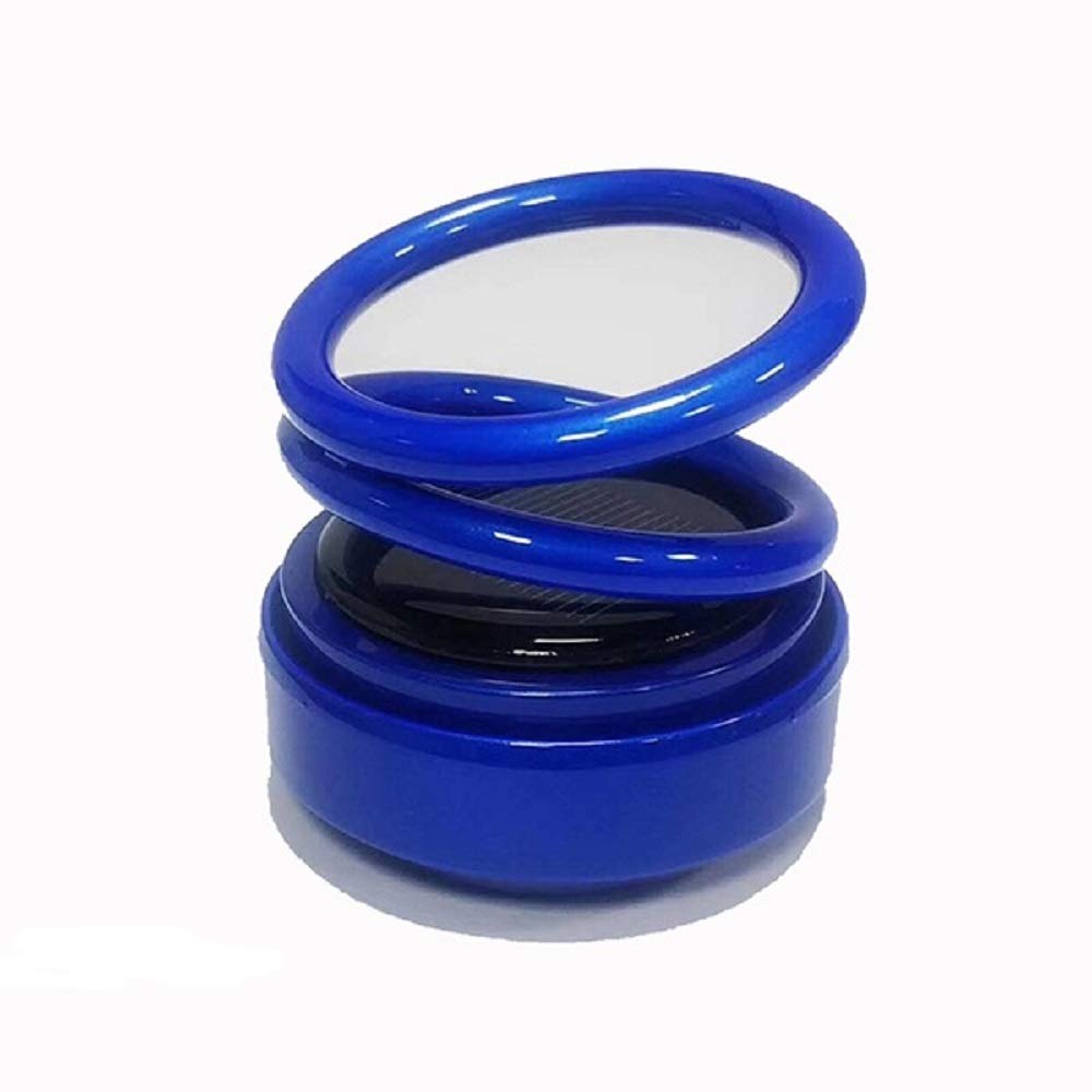 Air Freshener Double Loop Rotary Suspension Air Perfume/Cleaner Dashboard Air Freshener Solar Energy Blue