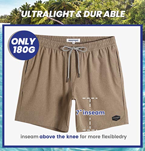 Image of maamgic Mens 7 inch Stretch Swim Trunks Quick Dry Mesh Lining Swimwear Bathing Suits