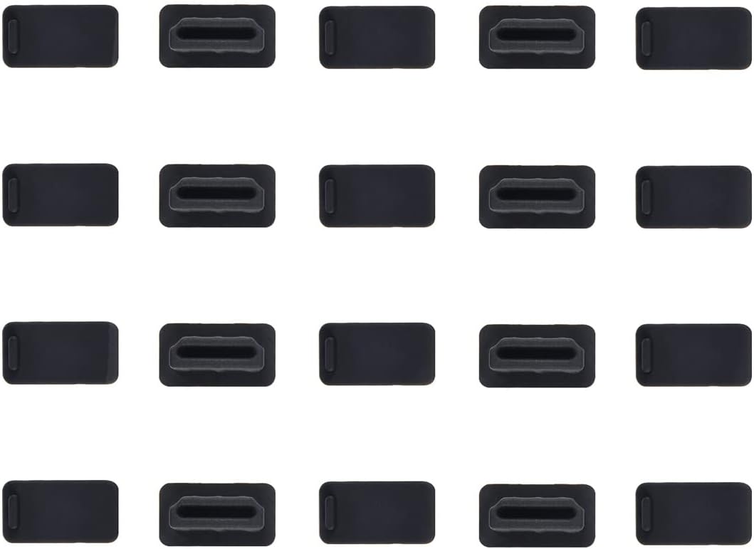 20 Pcs HDMI Dust Cover Plugs, HDMI Female Prot Dust Cap Protector Stoppers for TV, Laptop, Computer, Other Devices with 2 Cleaning Brushes image 2