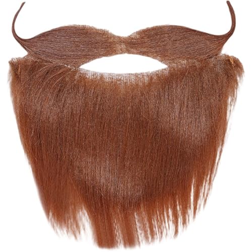 Danlai Fausse Barbe Fantaisie, Fausse Moustache avec Corde Élastique Réglable, Accessoire De Fête Amusant pour Femmes Hommes