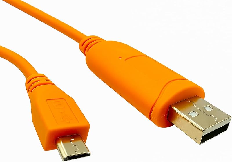 Cable de consola para Aruba | FTDI 3.3VTTL | USB tipo A a USB Micro-B 6 pies (1,8 metros) | HPE JY728A | AP-CBL-SERU | Punto de acceso inalámbrico | Cable serie largo naranja