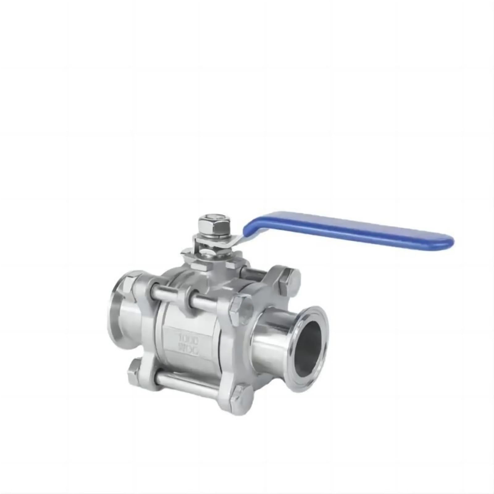 Vanne à boisseau sphérique 3 brides inox 304 DN32 1-1/4 pouce manuelle 2 voies