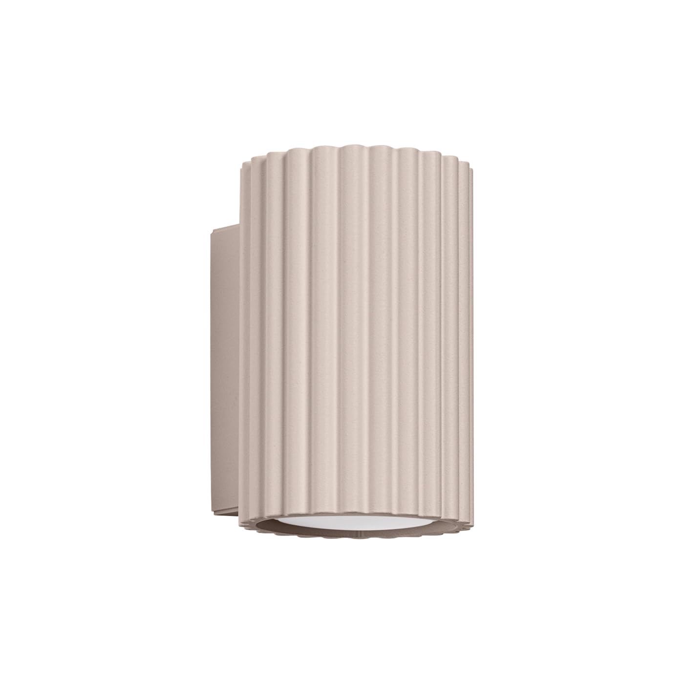 SOLLUX lighting Wall Lights LED - Indoor Wall Lamp in Aluminium - Bedroom Living Room Hall - Decorative - 1-Light - 6.5 x 8.5 x 10 cm - Karbon - Taupe