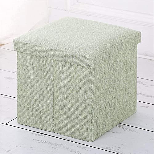 Tabouret rembourré et repose-pieds cube avec bac de stockage pour banc à chaussures