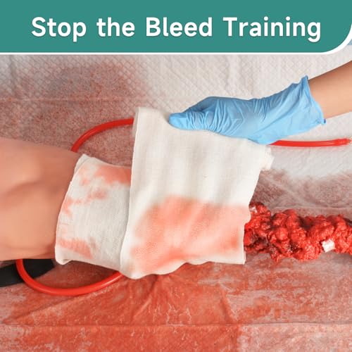 Image of Wearable Wound Packing Leg Trainer, Partial Leg Amputated Simulation Kit for Medical Training, Emergency Trauma Assessment Practice Set