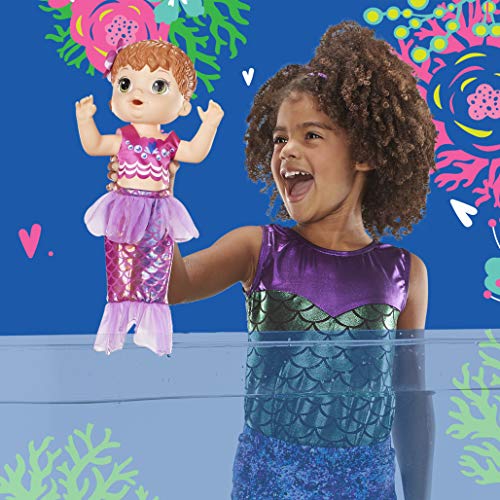 Baby Alive BA Shimmer N Splash Mermaid RED Hair – Bild 8