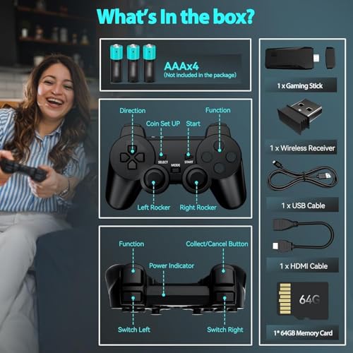 Image of NextTech M18 UHD Console with Retro Built-in Games | Portable Handheld Video Game Console for Kids & Adults (Retro Gaming Console | HDMI Support)