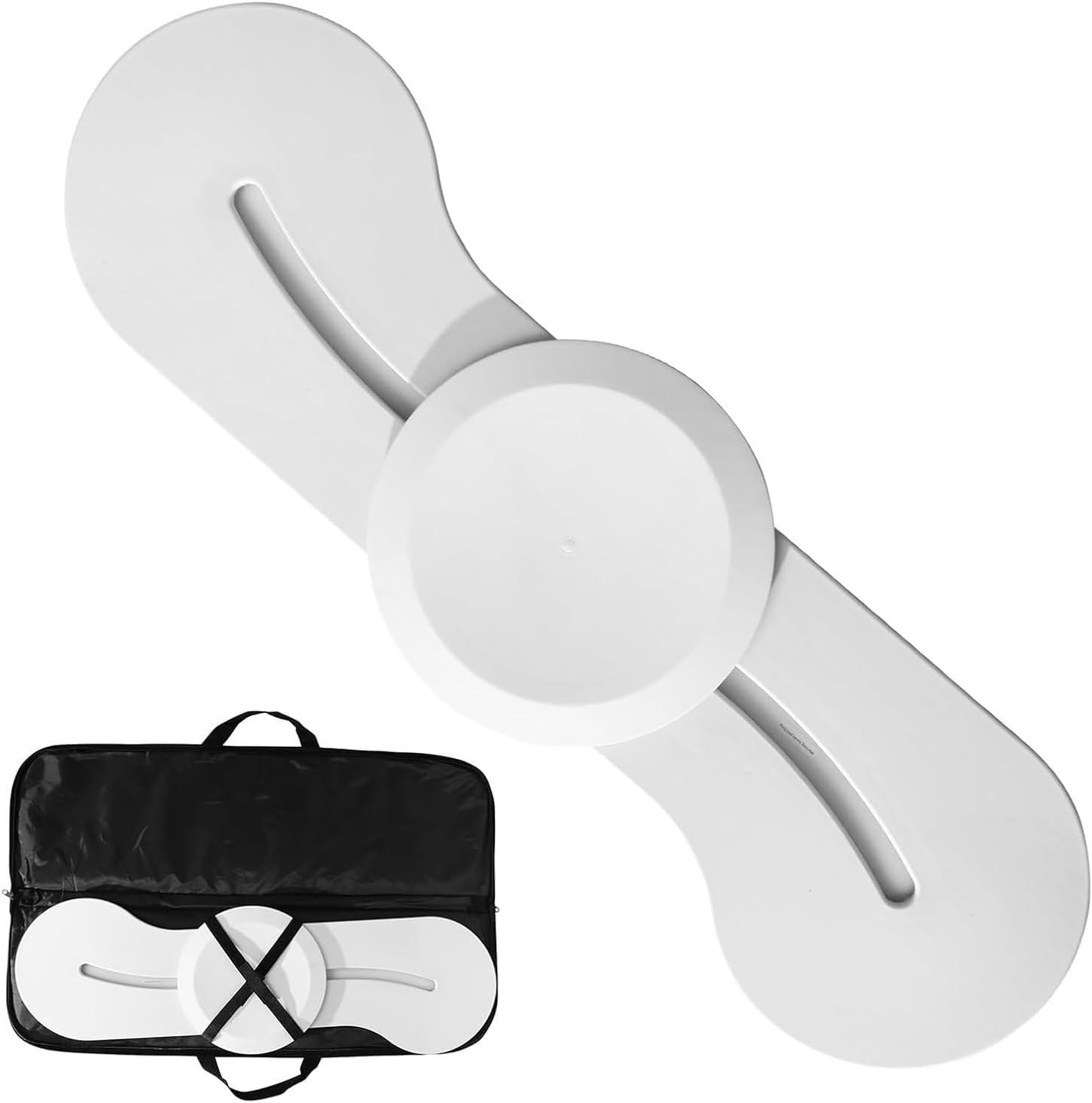 Tabla de Transferencia Curva con Disco Giratorio (102 x 30 cm) | Polímero de alta resistencia, tobogán giratorio de 360°, Silla a cama, Ancianos y movilidad reducida, Reduce esfuerzo
